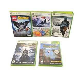 Xbox 360 Video Game Lot Bundle. Arkham Asylum, Lego, Adventure.